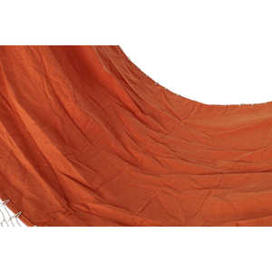 Hamac en coton polyester, hauteur 28, largeur 255, profondeur 80, franges orange - Product Image 3