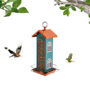Deyu Metal Co. Ltd. Nouveau mangeoire à oiseaux en métal et plastique à suspendre pour l'extérieur, cour, jardin, mangeoire automatique pour oiseaux sauvages - Product Image 1