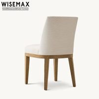 WISEMAX FURNITURE Chaise de salle à manger moderne minimaliste en chêne massif avec coussin moelleux, chaise de restaurant pour la maison, bar, salle à manger