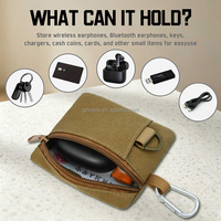 Porte-monnaie tactique multifonctionnel personnalisé avec logo pour hommes et femmes, petite pochette portable pour cartes bancaires et pièces de monnaie, portefeuille de sport d'extérieur