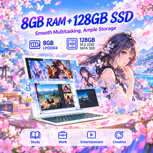 En stock, tablette PC portable 10,1 pouces Intel N5030 8 Go 128 Go SSD Win 11, clavier et support gratuits, mini ordinateur portable 2 en 1 - Product Image 5