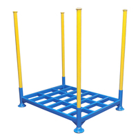 Personnalisez le support empilable résistant de palette d'empilement double 1524*1524*1524 support de cadre pour le stockage de marchandises