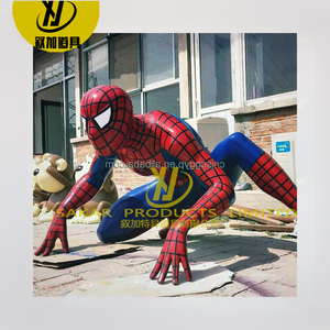 Statua di Spider-Man in Resina a Grandezza Naturale Personalizzata, Scultura di Personaggio dei Cartoni Animati in Fibra di Vetro, Decorazione da Giardino - Product Image 3
