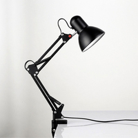 Pince de lecture professionnelle à Led avec bras Long, en fer forgé américain, pince d'apprentissage, lampe de Table