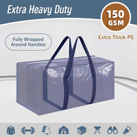 Sacs de rangement extra-larges, robustes et imperméables avec fermetures éclair et poignées de transport, sacs de déménagement gain de place pour armoire et salon, sacs fourre-tout