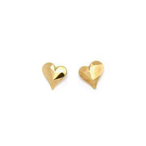 Boucles d'oreilles en forme de cœur en acier inoxydable 316L avec placage or PVD, bijoux fins durables et résistants - Product Image 1