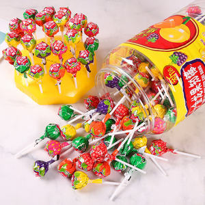 Bán buôn số lượng lớn Halal trái cây có hương vị kẹo cứng bùng nổ lớn Lollipop trong hình dạng quả bóng đóng gói trong chai - Product Image 5