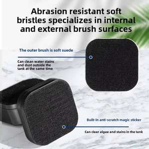 Cepillo Magnético Cuadrado de Doble Cara para Limpieza de Peceras, Ecológico y de Alta Venta, Elimina Algas, de Plástico Resistente, Pequeño Limpiador de Vidrio - Product Image 4