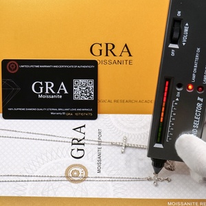Wholesale Price High Quality 925 <b>Sterling</b> <b>Silver</b> <b>Cross</b> <b>Pendant</b> Necklace GRA Certified Moissanite VVS Hip Pop Jewelry - Product Image 2