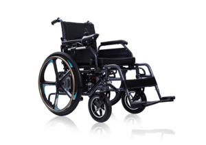 Fauteuil roulant électrique pliable avec roues en alliage de magnésium-aluminium de 24 pouces, adapté aux personnes <span class=keywords><strong>âgée</strong></span>s et aux personnes handicapées - Product Image 4