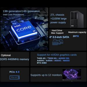 En stock, station de travail graphique Lenovo Thinkstation P3 Tower, processeurs Intel Core I5/i7/<span class=keywords><strong>i9</strong></span> 13e/14e génération, ordinateur de bureau pour concepteurs - Product Image 2