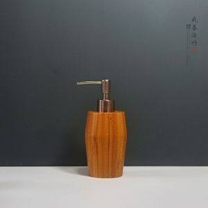 Bamboo Liquid Soap Dispenser Manual Desktop Household Bathroom Hotel Supplies Chongqing Origin Zwy009 - Product Image 3