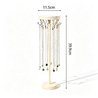 Espositore per Collane in Legno Massello, Grande Espositore per Gioielli a Catena, Espositore per Bracciali e Collane