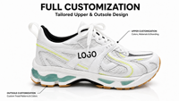 Chaussures de sport respirantes pour la marche et la course, personnalisables avec logo de marque, vente en gros directe d'usine OEM ODM