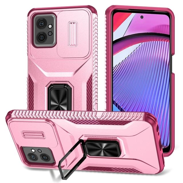 Wholesale for Motorola Moto G Power 2023 Sliding Camshield Holder Phone Case(Pink + Rose Red)