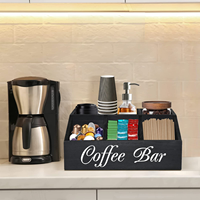 Étagère de rangement multifonction en bois moderne avec porte-capsules K-Cup et organisateur d'épices pour accessoires de cuisine