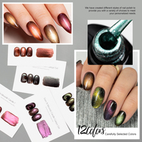 Vernis à ongles gel effet œil de chat sans HEMA personnalisé |   Série de bougies à la lumière de la lune |   Gel magnétique à paillettes longue durée pour nail art