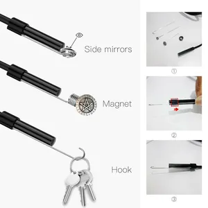 Endoscope industriel d'égout de 5.5mm Endoscopie de tuyauterie de type C Mini caméra serpent flexible 3 en 1 Endoscope automobile <span class=keywords><strong>pour</strong></span> Android - Product Image 5