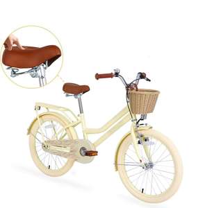 Bicicletta Cruiser da Città per Ragazza da 20"/24" Pollici per Giovani di 7-10 Anni/Oltre 10 Anni con Cestino in Vimini e Portapacchi Posteriore - Product Image 3