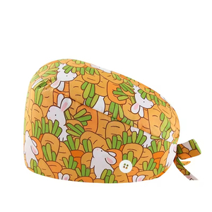 Gorro Quirúrgico Suave con Forro de Satén y Botones, Gorros de Enfermera con Estampado de Dibujos Animados, Gorras Médicas Transpirables para Mujer, Venta al por Mayor - Product Image 6