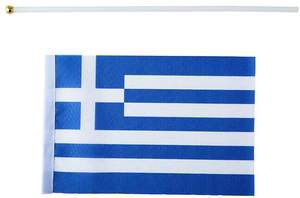 OEM быстрая доставка, Национальный Дизайн, ручные флаги, тепловая резка, прочный материал 14*21 см, высокое качество, акция, греческий ручной флаг - Product Image 4