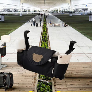 ที่จัดรถเข็นเด็กแบบพกพาทันสมัยอเนกประสงค์ที่ใส่แก้วสำหรับเดินทางอุปกรณ์เสริมสายคล้องไหล่จำเป็นสำหรับรถเข็นเด็ก - Product Image 4