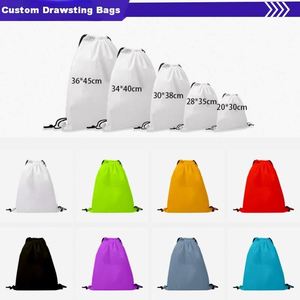 Promotional <b>Gifts</b> Branded 210D Polyester Drawstring Bags With Custom Logo for Running School Events Factory Price - Product Image 6