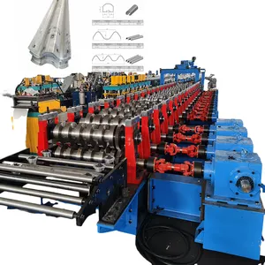 Steel Material Highway Guardrail Roll Forming Machine Low Price Highway Guardrail Roll Forming Machine