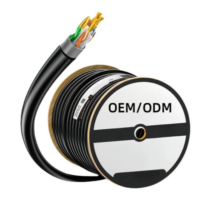 Cable cat6 305m outdoor ethernet cat6 Lszh utp ftp ccc cca 23awg 100%pure copper 1000 ft sftp wood box cat 6a network cable drum