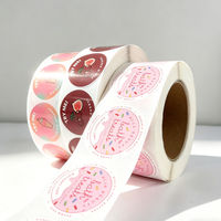 Rouleaux d'étiquettes rondes personnalisées avec logo imprimé clair, impression offset CMYK et Pantone pour la décoration des produits
