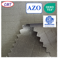 Tissu Oxford en polyester noir 420D à grille de 0,7 cm, respectueux de l'environnement, avec le numéro RG-634679, conforme à la Proposition 65 de Californie, pour kit de toilette