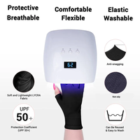 Gants de manucure lavables longs ou courts en gros, gants anti-UV pour lampe à ongles en gel