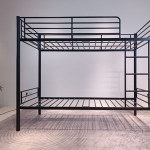 Meubles de chambre à coucher d'école robustes et robustes Lit superposé en acier à 2 couches Lit à deux étages avec échelle - Product Image 6