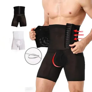 Hygieia Men's Shapewear High Waist Tummy Control Underwear Slimming Belt Body Shaper Compression Boxer Brief