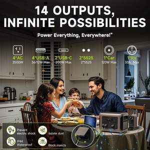 Générateur solaire portable <span class=keywords><strong>ALLPOWERS</strong></span> R2500, capacité 2500W/2016Wh, avec panneau solaire 100W inclus, prise RV 30A (R2500+SP033-<span class=keywords><strong>200W</strong></span>) - Product Image 2