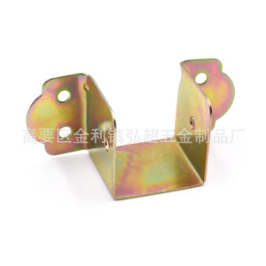 Charnière de meuble en forme de U 40x40x40x100mm, couleur zinc plaqué antirouille, support pour cadre de lit, montage en surface - Product Image 3