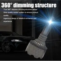 उच्च शक्ति 4200 लुमेन 45w 2 पैक 12v 6500k निविड़ अंधकार मिनी आकार ऑटो कार सिर दीपक का नेतृत्व किया प्रकाश h1