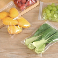 Fermeture éclair en plastique transparent personnalisé curseur fermeture éclair pochette de stockage des aliments étanche zip-lock sacs alimentaires en plastique recycler sacs d'emballage