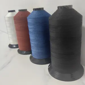 Venta al por mayor de hilo de coser de fibra de vidrio recubierto de PTFE de colores al por mayor