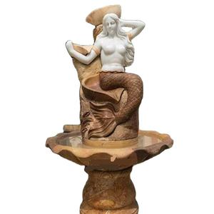 Grandes fuentes <span class=keywords><strong>de</strong></span> cascada <span class=keywords><strong>de</strong></span> sirena <span class=keywords><strong>de</strong></span> <span class=keywords><strong>Cantera</strong></span> romana Vintage construcción amarilla Natural con mármol para aplicación <span class=keywords><strong>de</strong></span> Hotel - Product Image 1