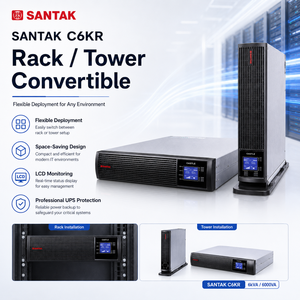 SANTAK Série Château C6KR UPS 6KVA/5400W Alimentation sans interruption en ligne montée en rack - Product Image 3