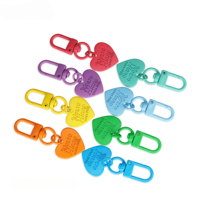 Porte-clés Cœur en Métal Personnalisé Couleur Bonbon avec Fermoir à Gâchette Tendance pour Sac à Main, Breloque de Sac, Accessoires DIY
