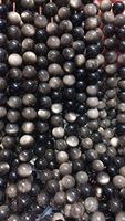 Bijoux perle en vrac noir obsidienne brin pierre naturelle perle or obsidienne 4mm 6mm 8mm 10mm 12mm pour faire Mala Design