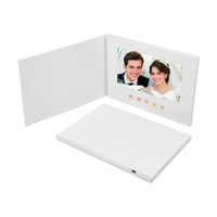 Livre vidéo de mariage relié en lin de luxe Album vidéo de mariage Jusqu'à 3 heures de vidéo 7 IPS Display 4 Go de mémoire Batterie rechargeable