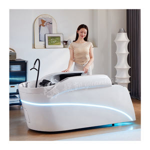 Cama de Spa eléctrica moderna de lujo con características ajustables Terapia de agua Champú Cama Lavado de cabello Cama de masaje - Product Image 1