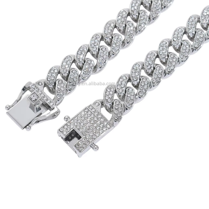 Middle Eastern Men's Punk Hip-hop Style Full <b>Cuban</b> Bracelet Jewelry <b>Chain</b> Men's Geometry Tanjing Fashion Lijing Necklace - Product Image 1