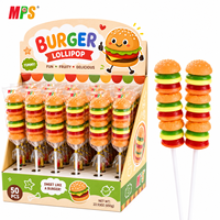 Sucettes de restauration rapide halal nouvel arrivage Gummy Hamburger Gummy Stick Burger Lollipop