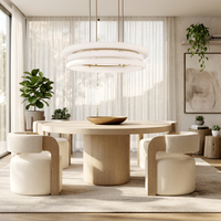 Ensemble table et chaises en bois massif, mobilier d'intérieur haut de gamme pour salon, hôtel, chambre à coucher