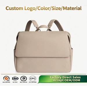 Borsa Fasciatoio da Viaggio in Pelle PU, Zaino Porta Pannolini alla <span class=keywords><strong>Moda</strong></span>, Organizzatore Portatile con Ampio Spazio per Maternità - Product Image 1