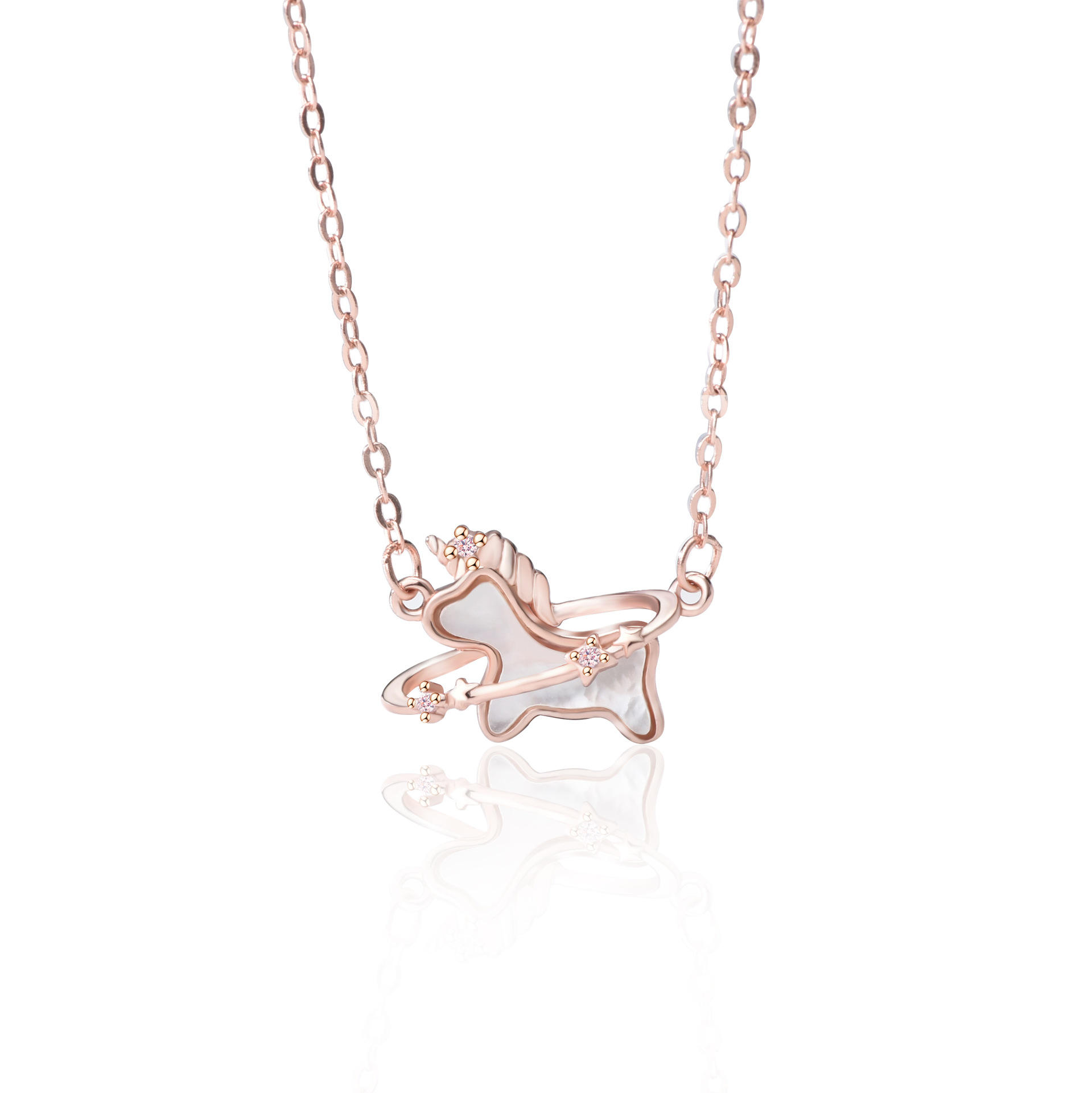 Unicorn Necklace-Rose Gold